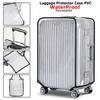 Водонепроницаемый чехол для багажа из ПВХ с черной окантовкой/ Полностью прозрачный защитный чехол для чемодана для путешествий и дома 20/22/24/26/30 дюймов