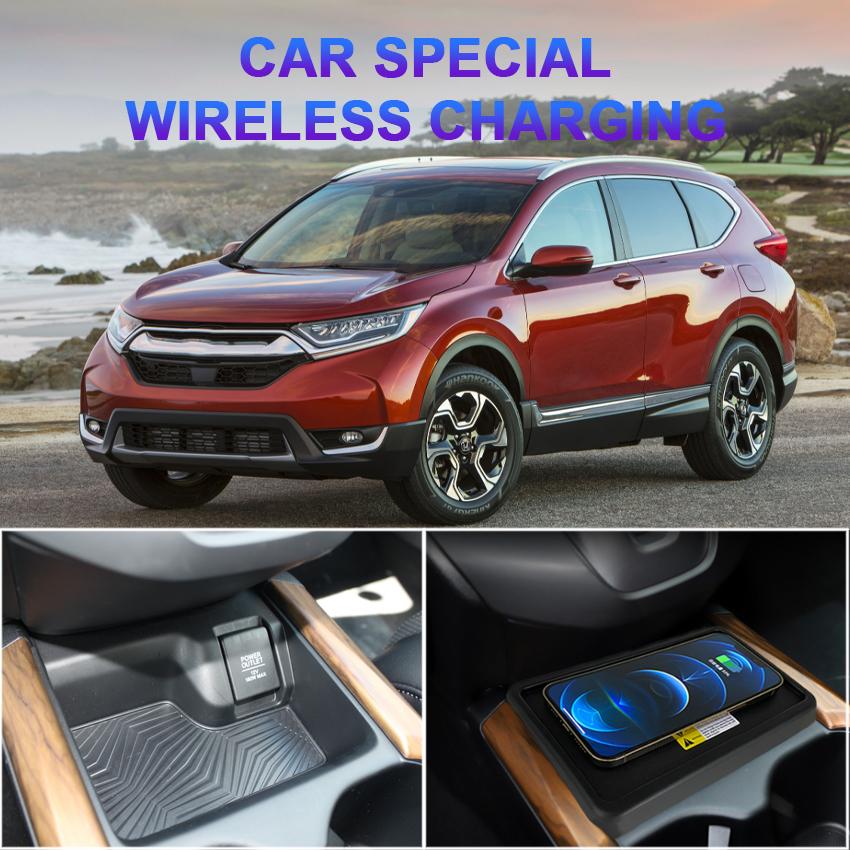 Wireless charger,Special On-board QI Phone Fast Charging Panel Car Accessories For Honda CR-V CRV 2016~2018 2019 2020 2021 2025