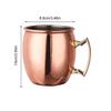 Moscow Mule Mug with Handle Bar Drinkware Copper Plated Cocktail Mug for Cold Drinks Beer Wine Bars Parties Gifts