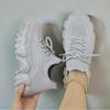 Толстая подошва Женская универсальная повседневная обувь Модная спортивная дышащая обувь на плоской подошве Уличная обувь унисекс для пешего туризма Большие размеры Кроссовки