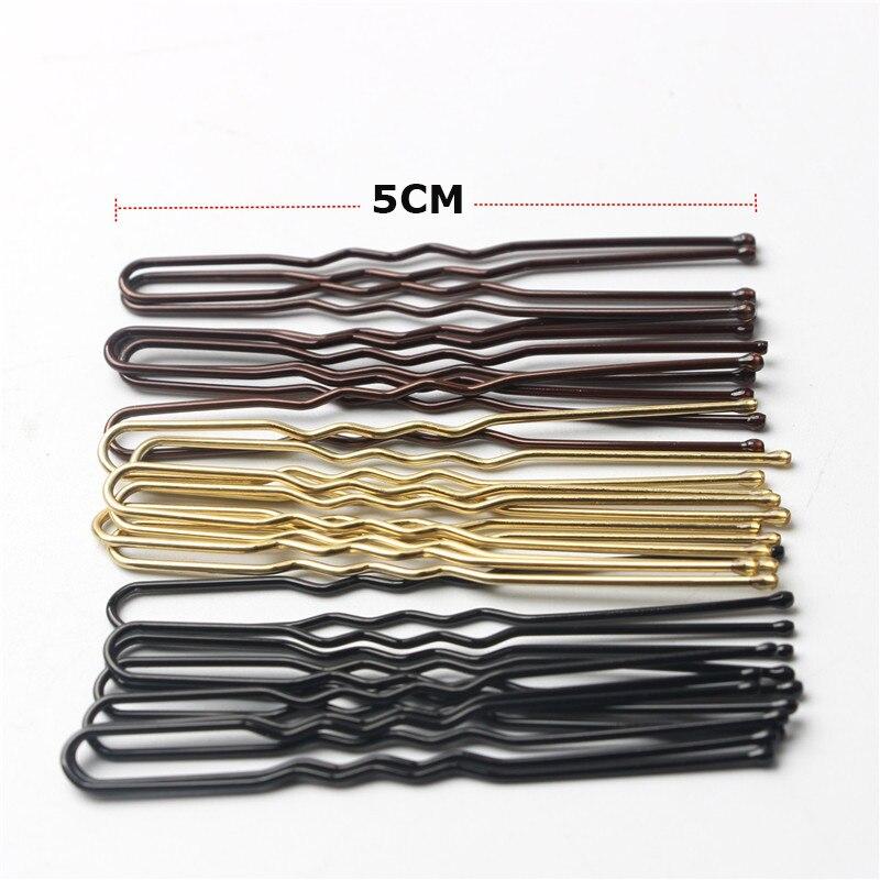U Shaped Hairpins Waved Hair Clip Bobby Pins Metal Alloy Barrette Headwear Trinket Hair Styling Accessories