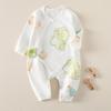 Baby Newborn Romper With Breathable Cotton And Diagonal Tie For Gentle Sleep