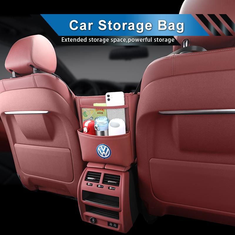 Large Capacity Car Center Console Seat Storage Bag For VW GTI Golf Tiguan Jetta T-ROC Touareg Touran Sharan Beetle GTD GTEPC2