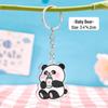 Cute DIY Cartoon Panda Acrylic Keychain Pendant Gift for Students