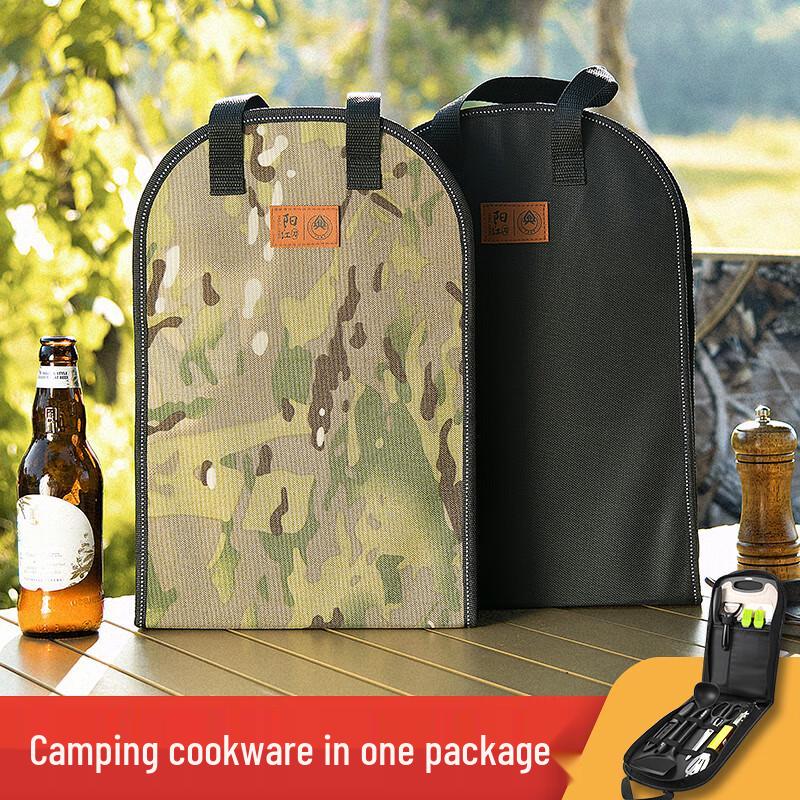 Portable Outdoor Camping Cookware & Knife Set