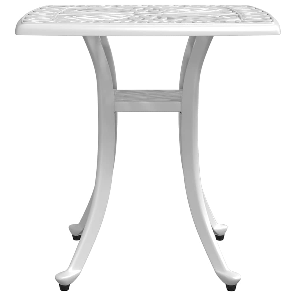Garden Table White 53 x 53 x 53 cm Cast Aluminum