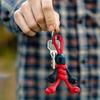 Braided Rope Keyring Skeleton Soldier Backpack Design Portable Lightweight Keyring Keychain with Helmet