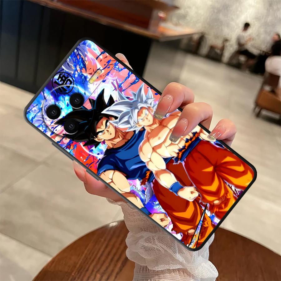 Черный Мягкий Чехол для Телефона для Xiaomi Redmi 13C A4 10 A3 12C A1 A2 Plus A5 9 14C K40 K80 Pro Холст Арт Стены Dragon Ball Goku