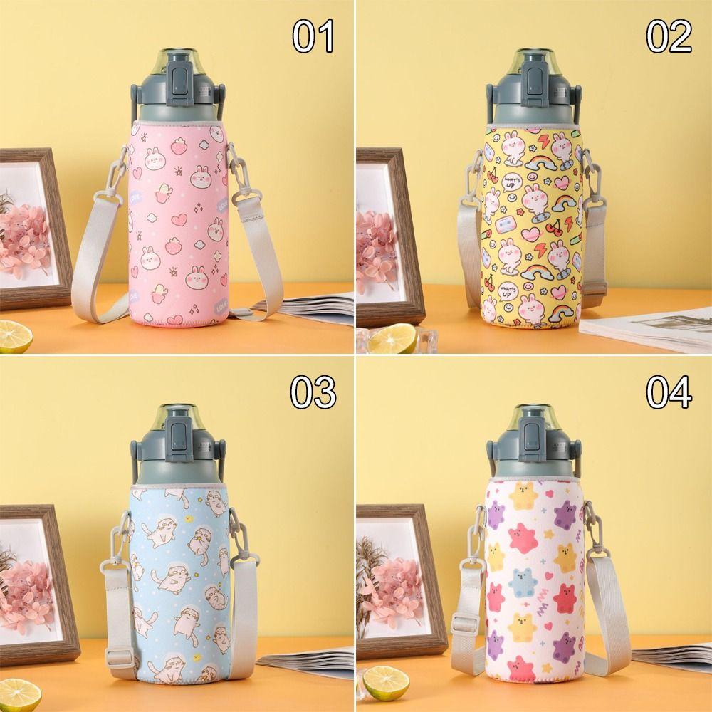 1300/1700ml Water Bottle Cover Bag With Strap Neoprene Water Pouch Holder Shoulder Strap Black Bottle Carrier Insulat Bag