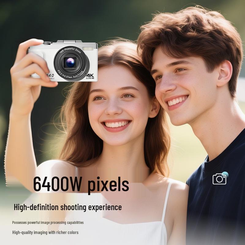 New Student 6400W HD Multifunctional Digital Camera with 180° Flip Screen