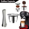 For Nespresso Reusable Coffee Capsule Stainless Steel Rich Crema Espresso Refillable Filters Pod with Coffee Tamper