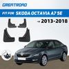 Набор формованных автомобильных брызговиков для Skoda Octavia A7 5E 2013-2018, брызговики, брызговики, крыло, переднее и заднее