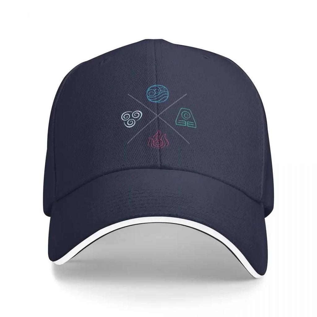 New Avatar The Last Airbender Four EleUnisexts Four EleUnisexts Symbols Cap Casual Baseball Caps Adjustable Hat Unisex Baseball Hats