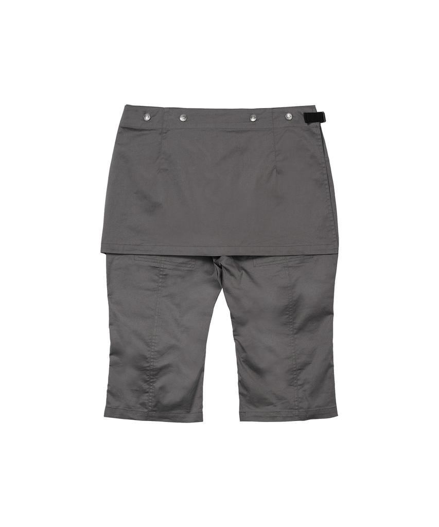 WELLBEING EXPRESS Layered Capri Pants Gray