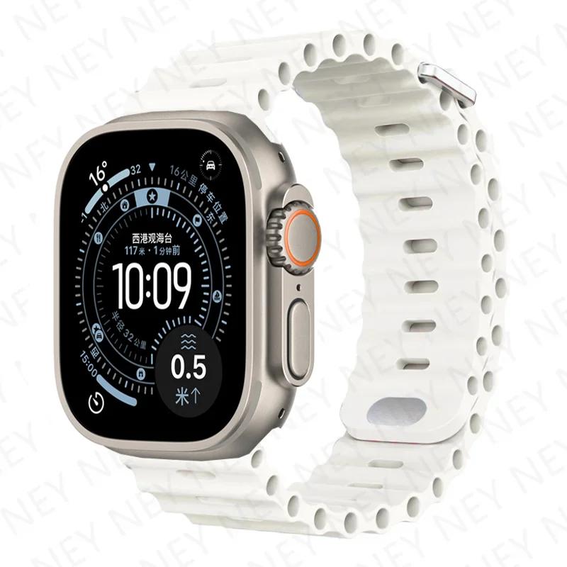 Straps for Apple Watch Band 44mm 40mm 45mm 49mm 41mm 42mm 46mm ocean bracelet correa iWatch series 7 6 3 se 8 Ultra 2 9 10 11