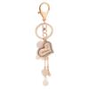 Women's Beads Love Heart Iron Tower Backpack Pendant Keys Holder Keychains Key Ring Bag Pendant