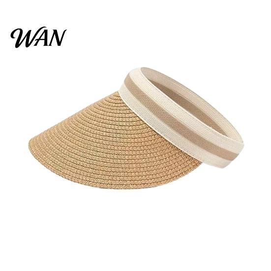 Straw Sun Hat Summer Foldable Hat, Breathable Braided Portable UV Protection for Beach Travel Hiking Headwear