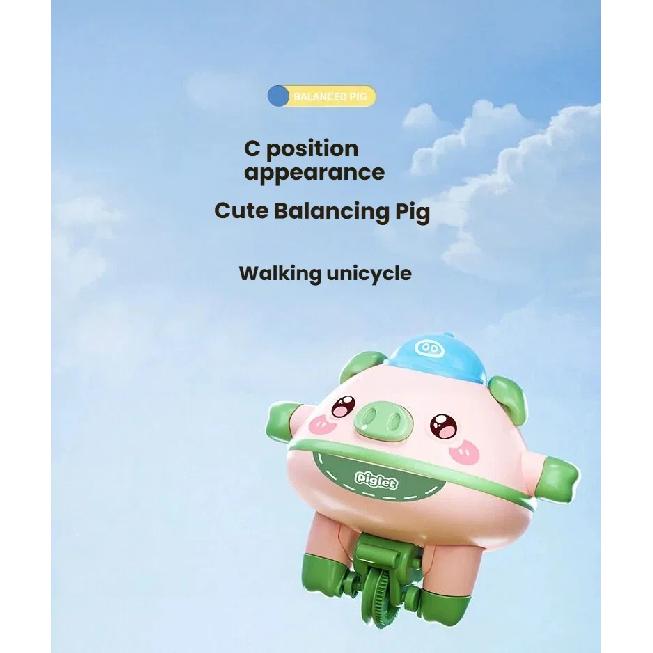New Tumbler Balance Pig Gyroscope One Piece Unicycle Girl Boy Cute Novelty Tightrope Walking Black Technology Puzzle Toys