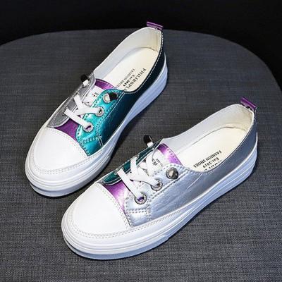 Модные фиолетовые спортивные кроссовки для женщин 2024 года, хит дизайнерских повседневных кроссовок из парусины на плоской подошве, модные женские теннисные зеркальные роскошные низкие зеленые