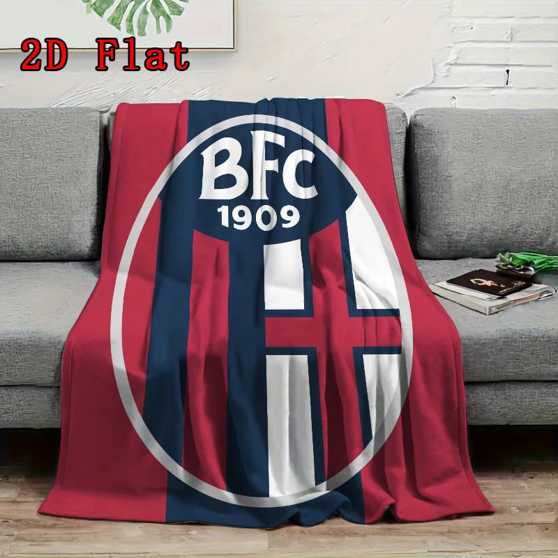 Bologna 2D Flat Pattern Flannel Blanket High quality All Seasons Warmth and Comfort Perfect for Christmas Gifts.