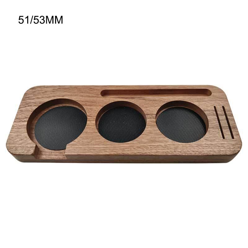 51/58 мм Коврик-темпер для кофе, Подставка-станция, Держатель портафильтра, Ореховое дерево, Кофейная щетка, Основа для хранения фильтров, Аксессуары для эспрессо