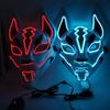 10 Color Fox Full Face Mask Neon Lights Halloween Party Led Lampshade Dark Glowing Cosplay Mask