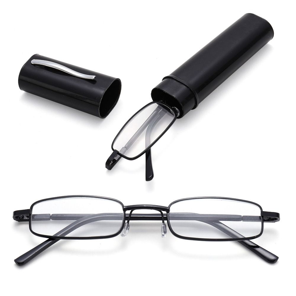 Lightweight Portable Slim with Pen Clip Tube Case Eyeglasses Readers for Men Women Reading Glasses