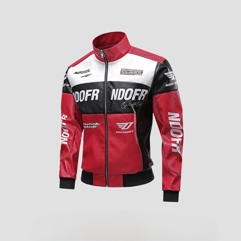 American Fashion Design Motorcycle Clothes for Men and Women Loose Joker Tooling Flying Coat Jacket Leather