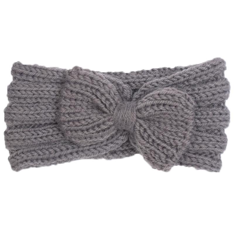 Autumn and Winter Baby Wool Headband, Baby Solid Color Comfortable Bow Hair Accessories, Children's Headband