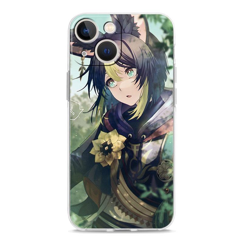 Luxury Case For iPhone 15 14 13 12 11 Pro Max X Xs XR 7 8 Plus Bumper Phone Cases Clear TPU Cover Game Genshin Impact Tighnari