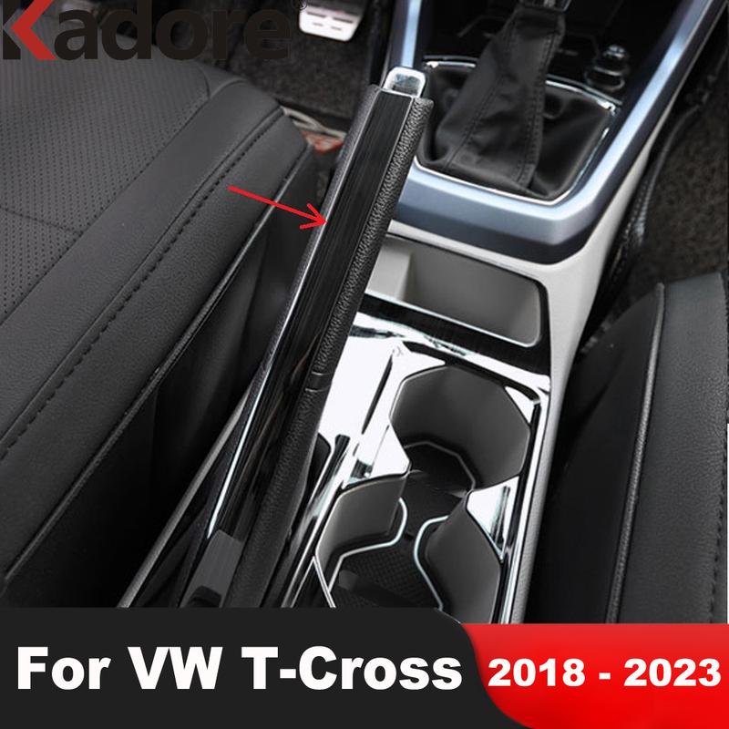Car Handbrake Hand Brake Cover Trim Sticker For Volkswagen VW T-cross Tcross 2018 Stainless Accessories