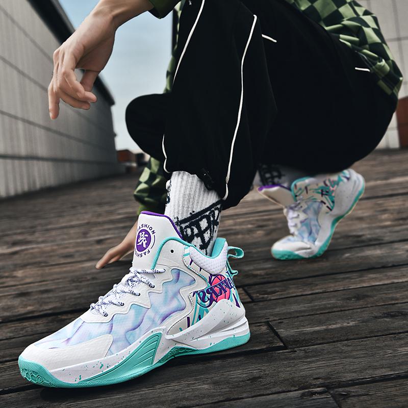 Новые профессиональные тренировочные кроссовки для баскетбола, мужские кроссовки для бега, спортивная обувь с противоскользящей одеждой