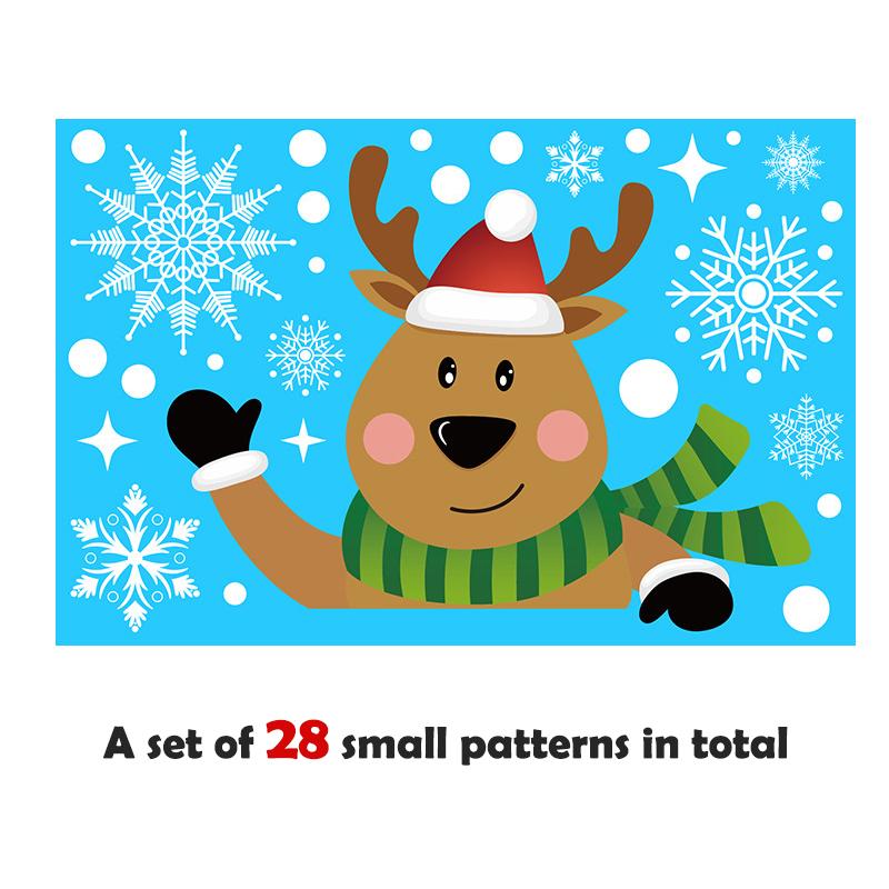 1 комплект рождественских электростатических наклеек на окна в виде снежинок для детской комнаты, рождественские украшения, наклейки на новогодние обои