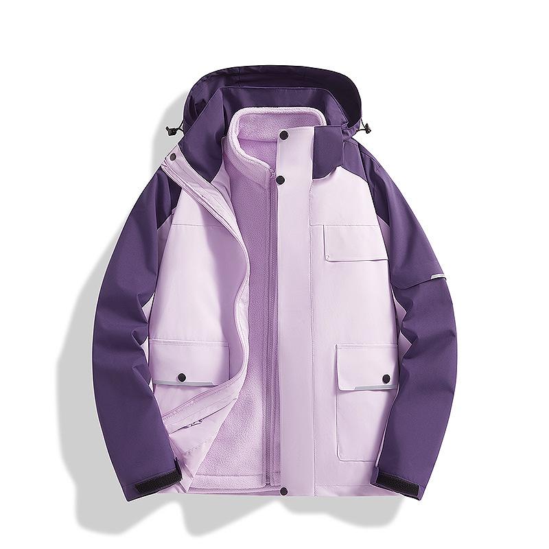 Ветрозащитная и водонепроницаемая куртка «три в одном», повседневная куртка большого размера для пар, новый стиль, утолщенная рабочая куртка, тренд
