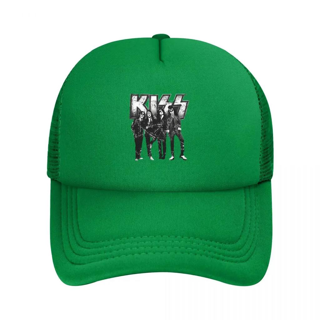 KISS The Band Сетчатые Бейсболки Snapback Модные Бейсбольные Кепки Дышащие Повседневные Кепки для Улицы Унисекс