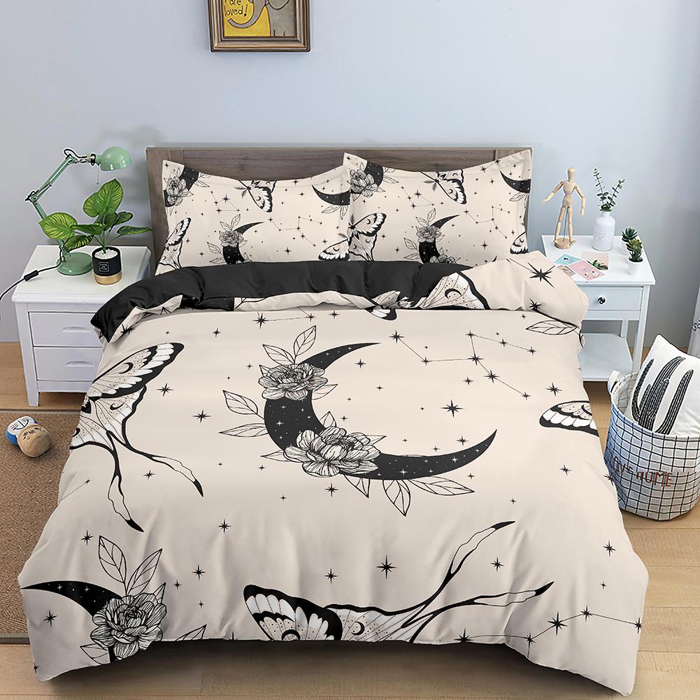 3D Dreamy Night Galaxy Purple Butterfly Printed Purple Flying Duvet Cover Комплект постельного белья для детей, девочек, подростков, взрослых, 3 пододеяльника