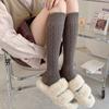 Women Girls Knee High Long Socks Thick Winter Warm Cotton Cable Knit Stockings