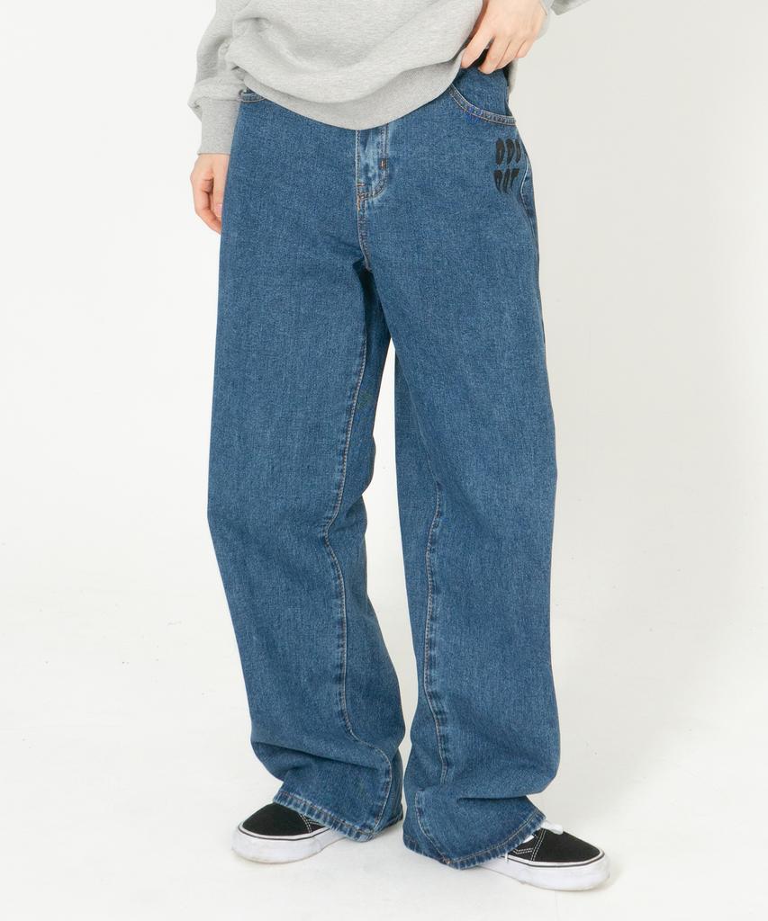 ODD DOT Big Logo Denim Pants_Blue