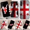 Georgia Flag Phone Case For Xiaomi Redmi Note 11 10 9T 8 7 Pro Redmi 10 9 9A 9C 8 7 6 Soft Black Phone Cover