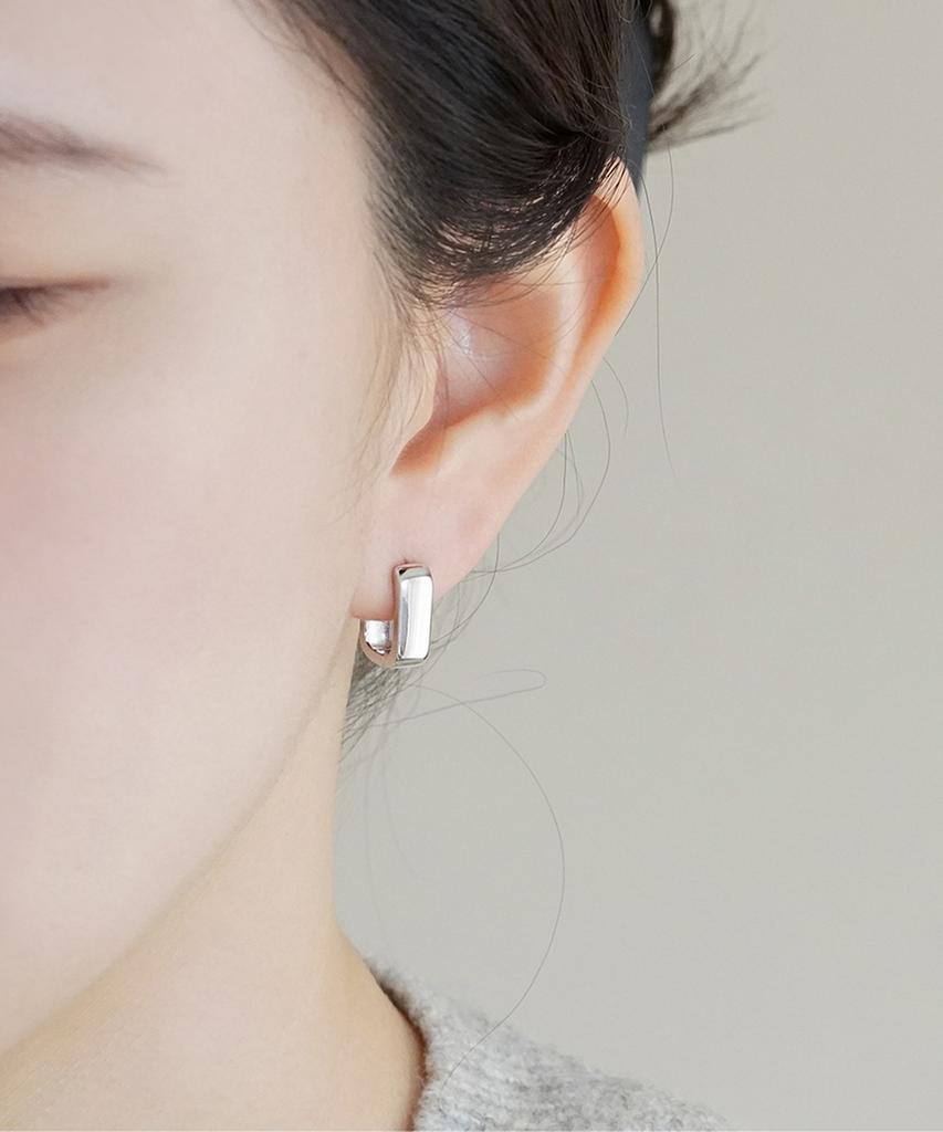 Серебряные серьги Alleun 925 пробы, квадратные, массивные, с застежкой one-touch, роскошные