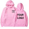 DIY03 Custom Your Brand LOGO Men Women Casual Hoodie  Top Solid Color Pullover Street Personality Sweatshirt Gifts