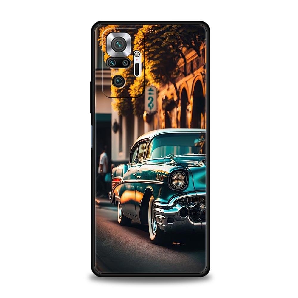 Чехол для телефона для Xiaomi Redmi Note 14 13 12 5G 9S 9 10 11 Pro Plus 4G 9T 14C 13C 12C 10C 9C 9A Чехол Классический Винтажный Старый Ретро Автомобиль