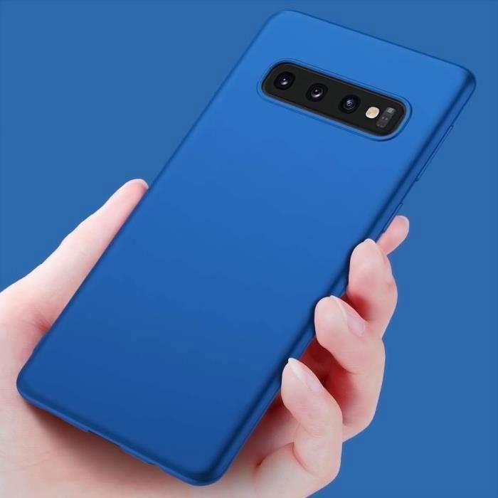 Coque de Protection - PROSHOP - Samsung Galaxy S10 - Souple - Silicone Liquide - Bleu