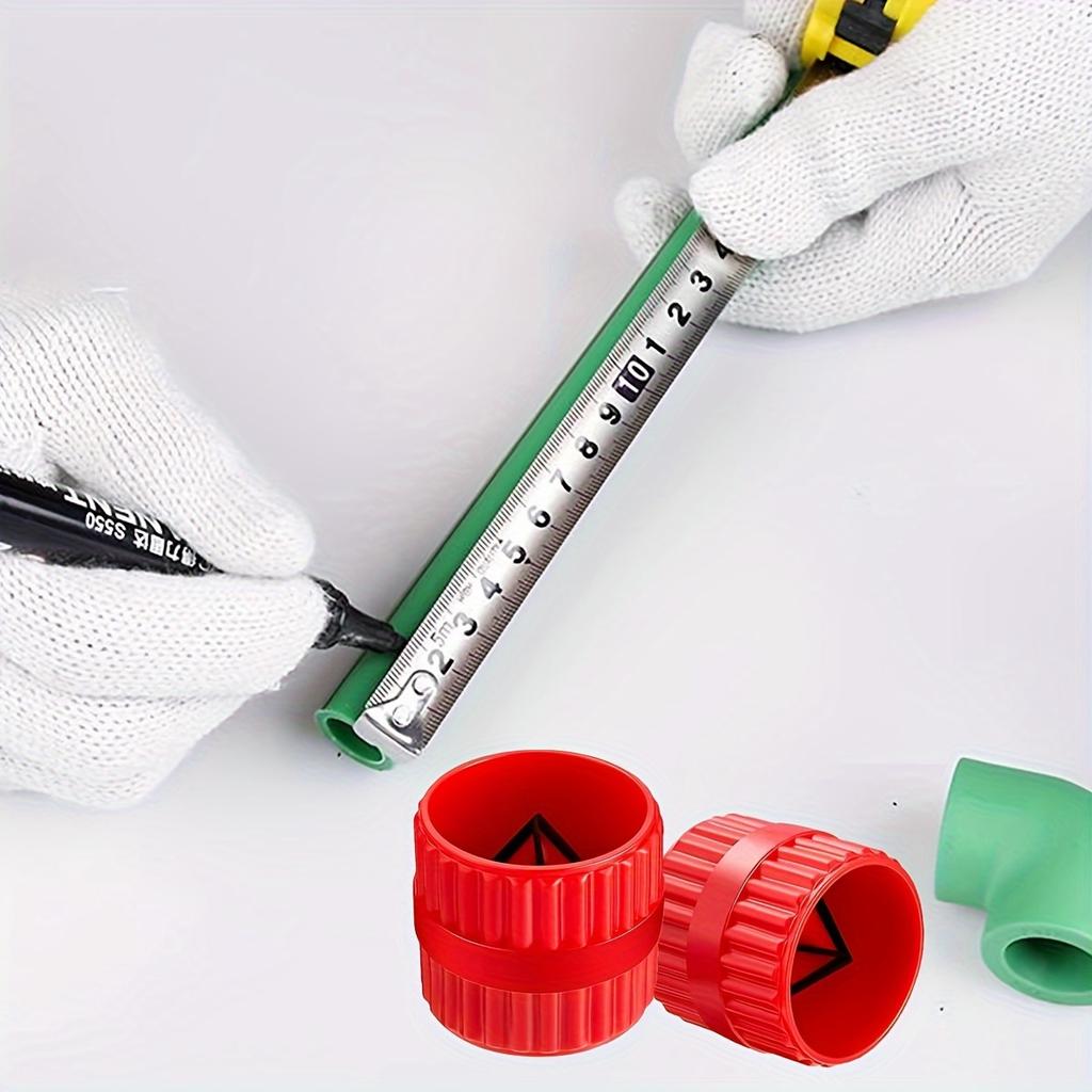 2 шт. Красный внутренне-внешний зенкер для труб, инструмент для снятия заусенцев и снятия фаски с трубок, для труб из ПВХ/ППР/меди/латуни/алюминия