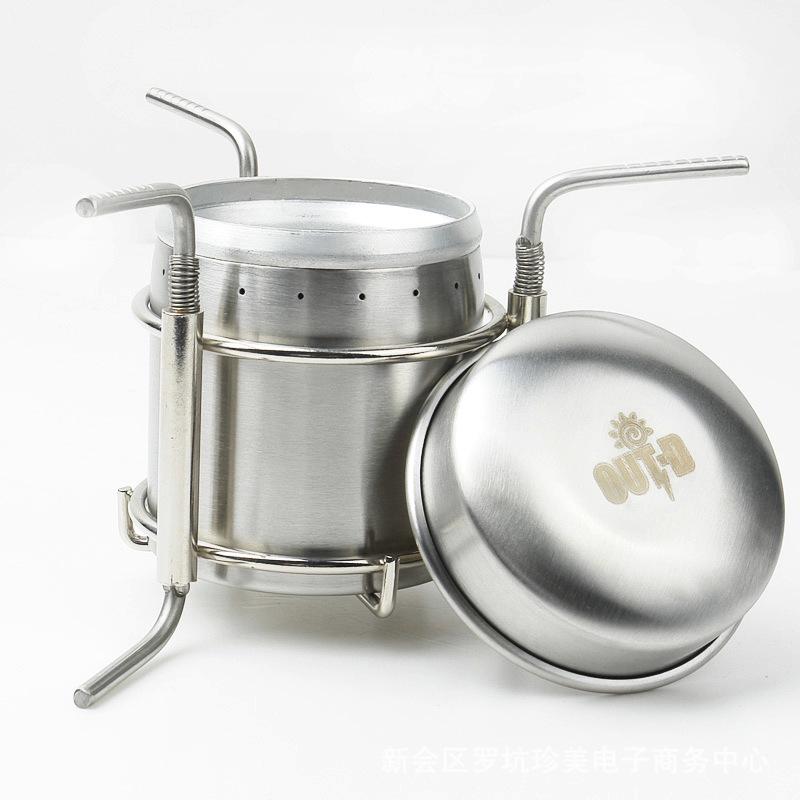 Уличная спиртовая горелка из нержавеющей стали, Портативная походная горелка на жидком топливе, Посуда для пикника, Горячий горшок