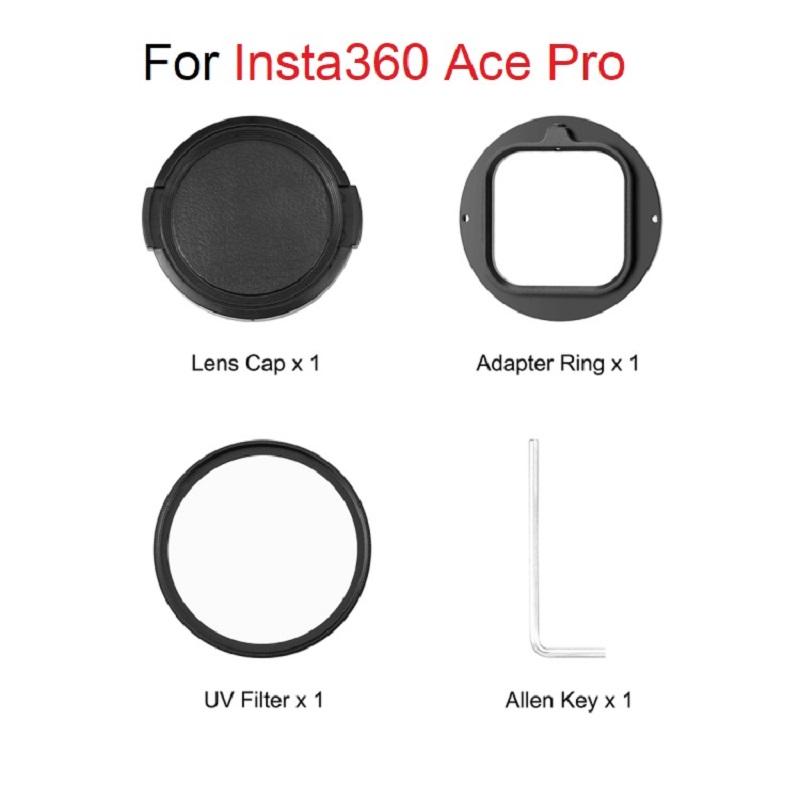PULUZ 52mm UV Lens Filter Adapter Ring with Lens Cover For Insta360 Ace Pro/Insta360 Ace Pro 2 Lens Adapter Accessories 6