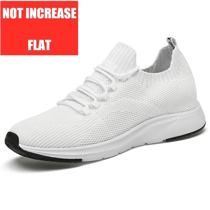 Лоферы мужские туфли для увеличения роста, массивные кроссовки с сеткой, белые, удобные, дышащие, увеличивающие рост, стелька, 6 см, высокий каблук, спортивные