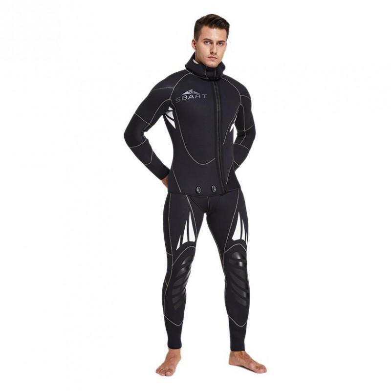 5mm Thickened Fleece-Lined Split Wetsuit Men Winter Diving Snorkeling Scuba Swimming Thermal Protection