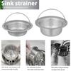 Чистка Нержавеющая сталь Слив для отходов Дуршлаг Пробка Фильтр Корзина Сетка для раковины Пробка для волос и пищи
