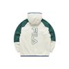 Fila Fusion Спортивная свободная толстовка с логотипом, с молнией до середины, Color Block Мужские худи Молочно-бежевый T11M213705FBG